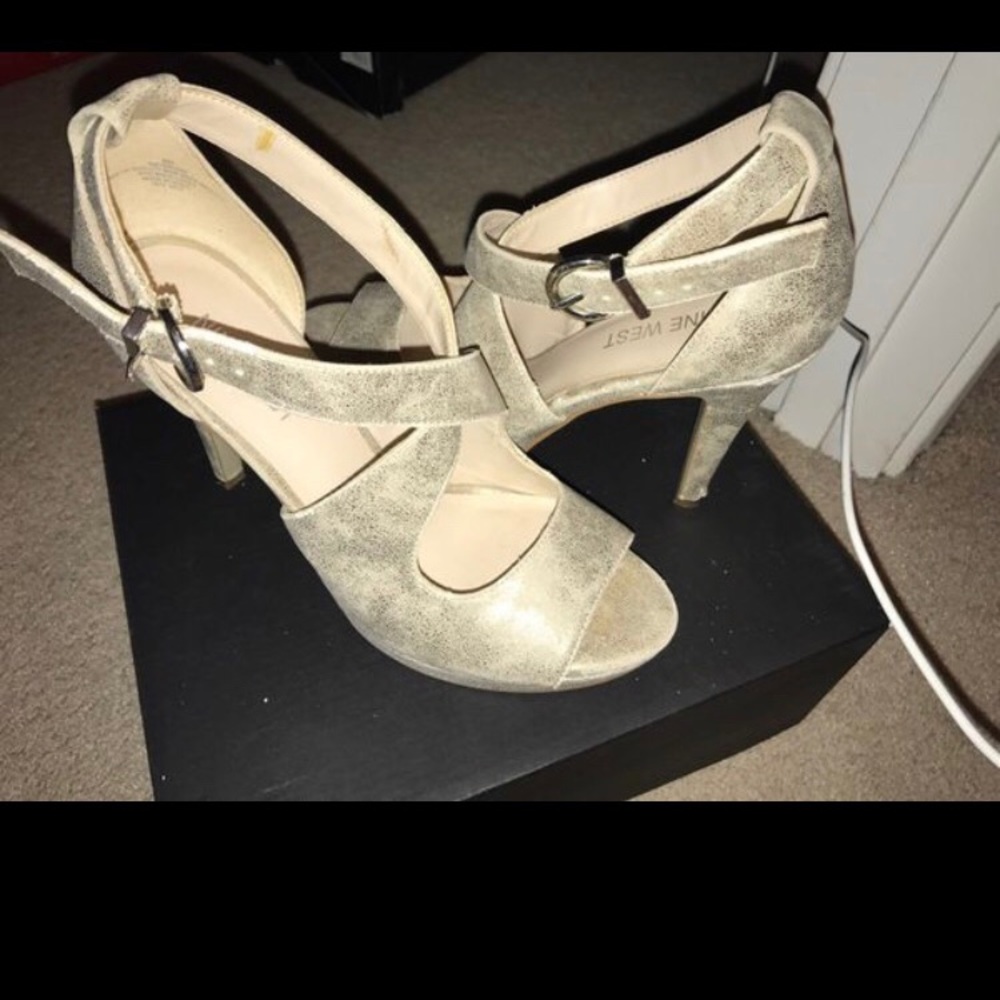 Gold Nine West shoes